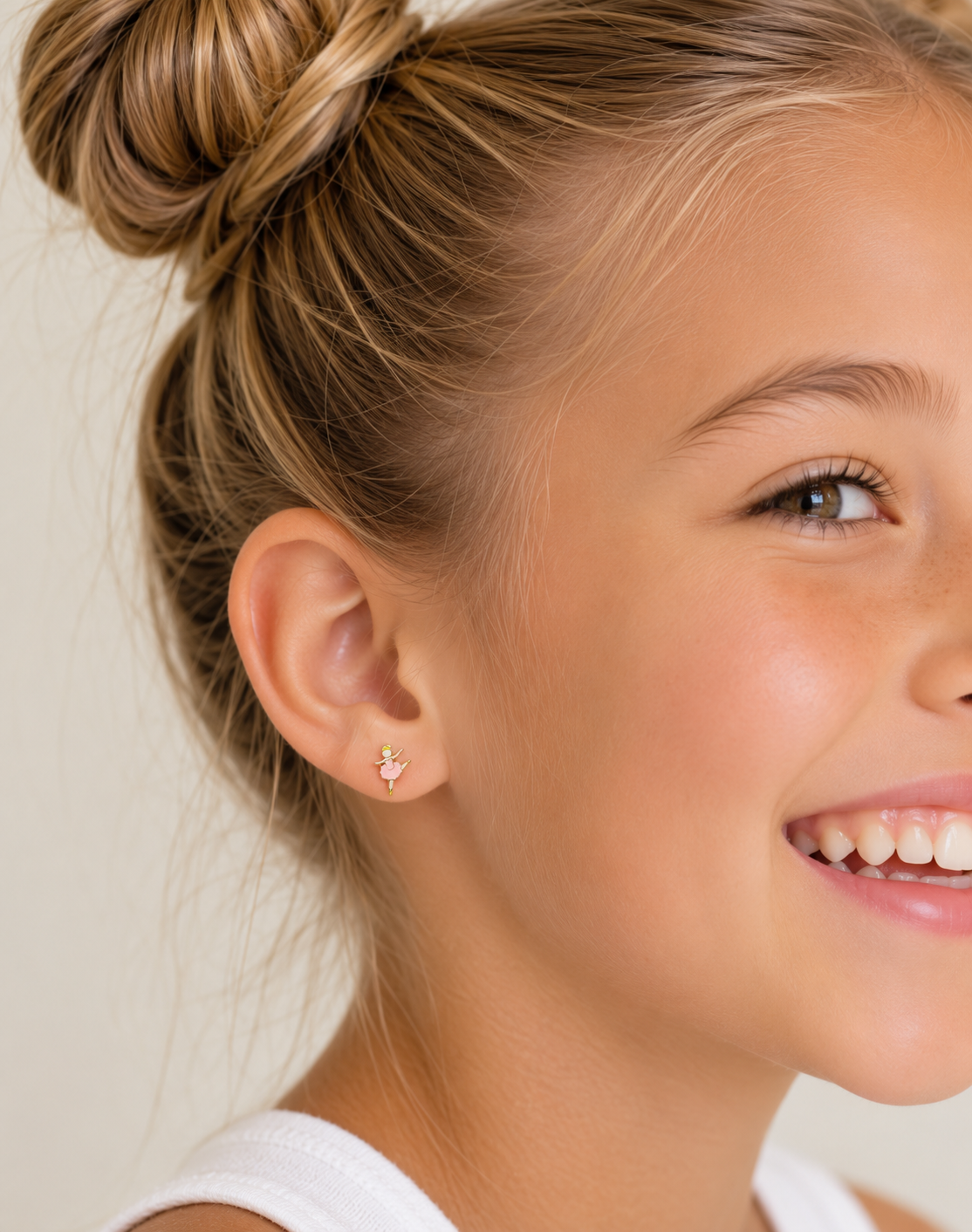 JaxKelly - Ballerina Enamel Flat Back Kids Earrings