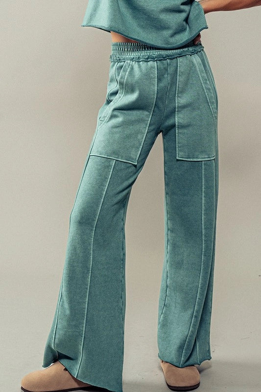 FINAL SALE-Classic Mineral Washed Paneled Pants