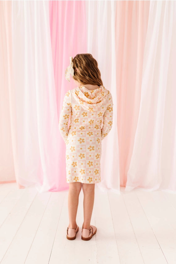 FINAL SALE-Made by Molly - Daisies | Ribbed Hoodie Dress