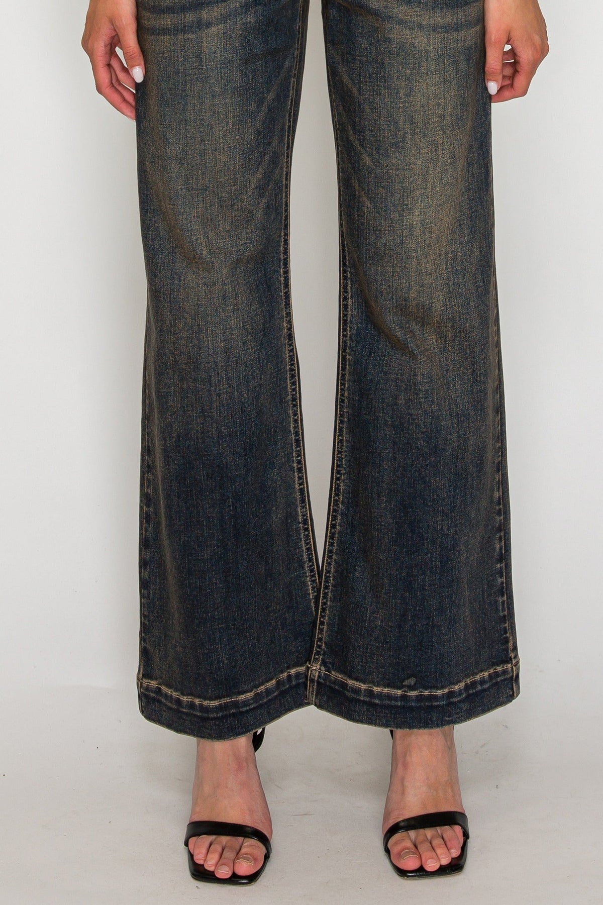 High Rise Relaxed Flare Leg Jeans