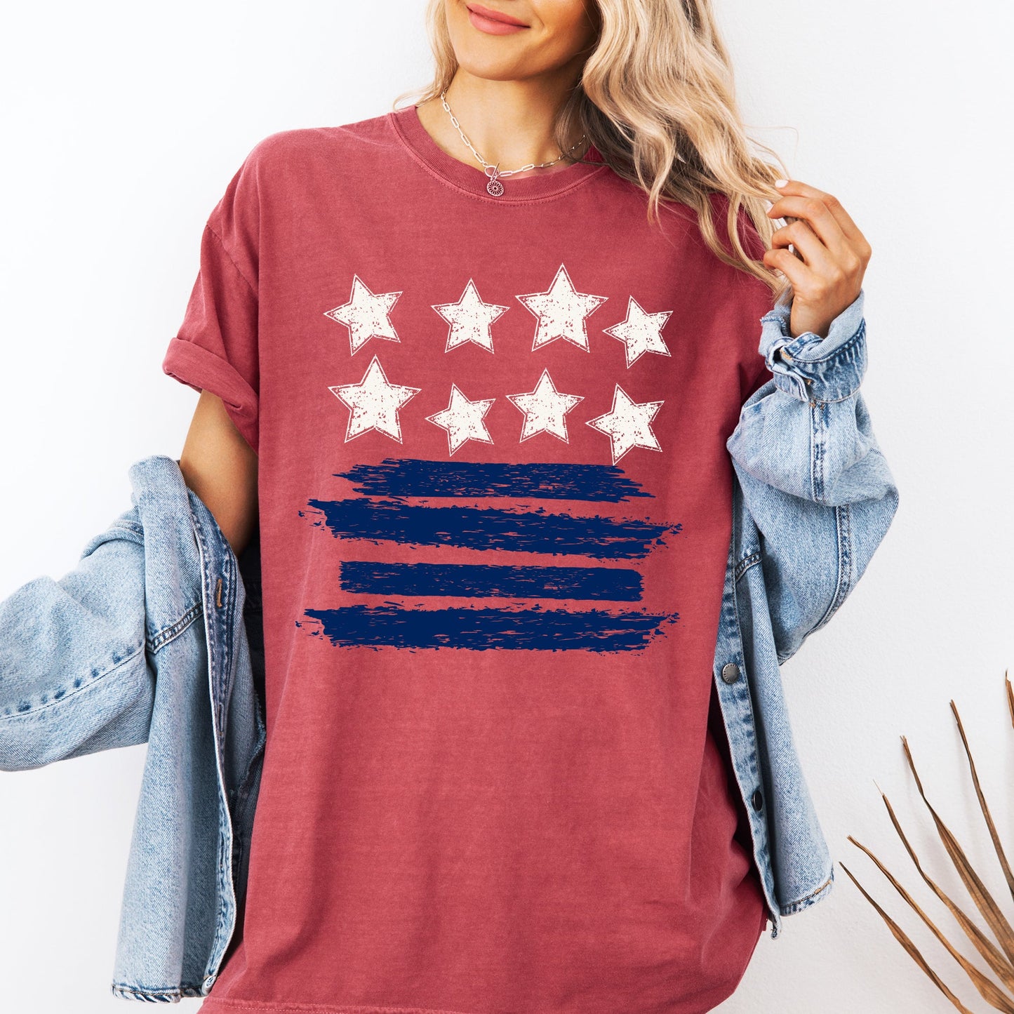 Retro Stars and Stripes, Patriotic, America, 4th of July Tshirt Comfort Colors T-Shirt