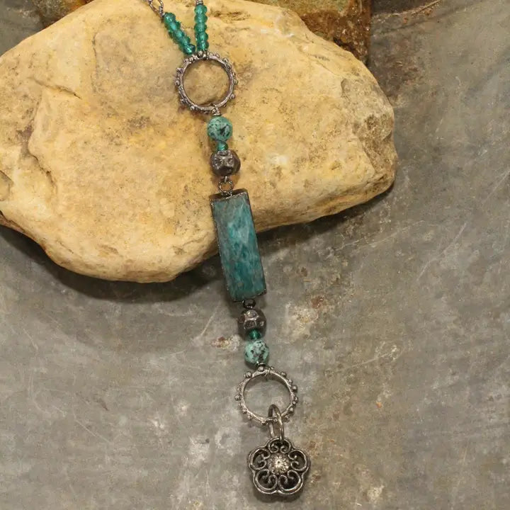 FINAL SALE - Rough and Tumble Drop Pendant Necklace