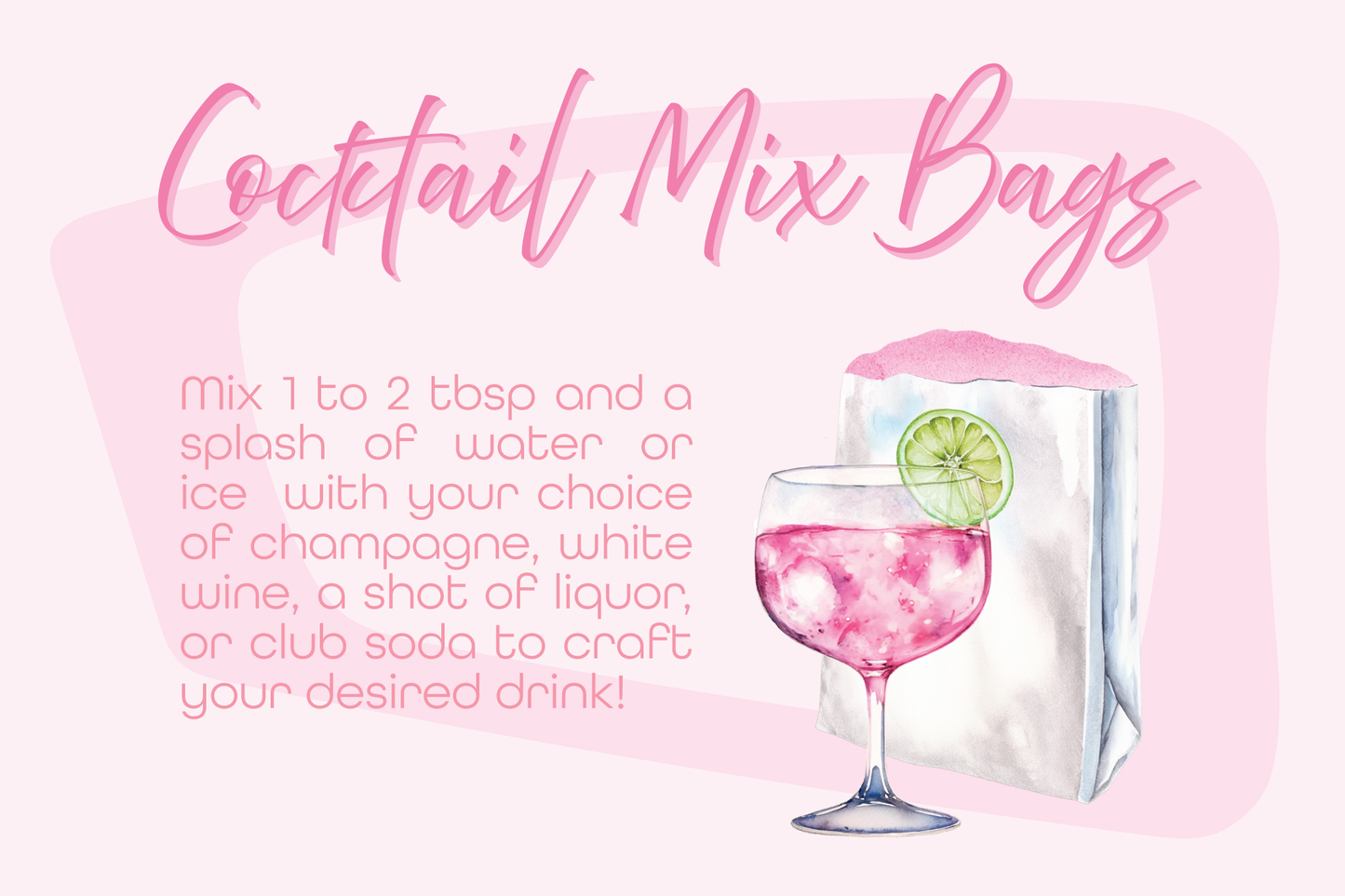 Black Cherry Pomegranate Cocktail Mix Bag