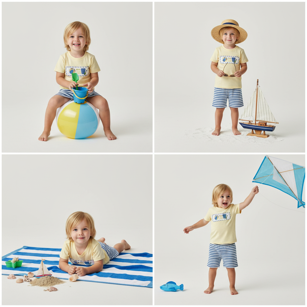 Beach ball boy short set. (preorder)