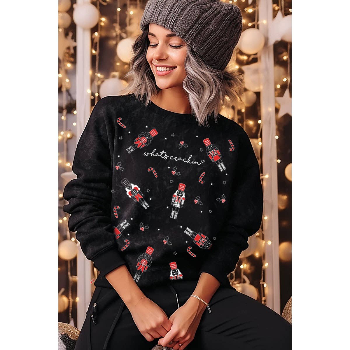 HRTandLUV - WHAT'S CRACKIN MINERAL GRAPHIC SWEATSHIRTS