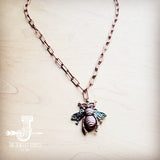Antique Layering Necklace w/ Bumble Bee Pendant 258tt