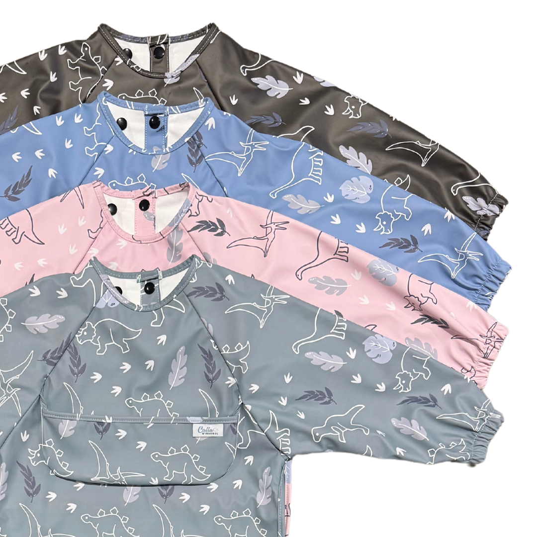 The Grayson Long Sleeve Bib - Dino