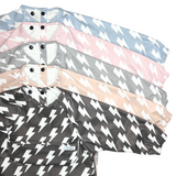 The Grayson Long Sleeve Bib - Lightning Bolts