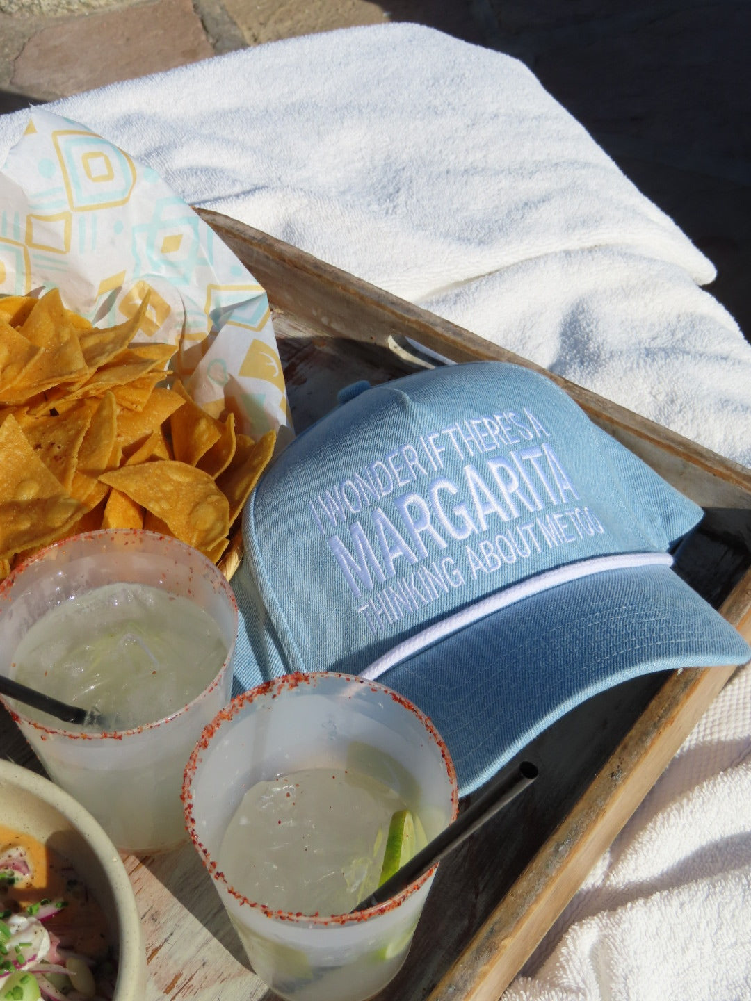 I Wonder If There's A Margarita Thinking About Me Too - Denim Hat