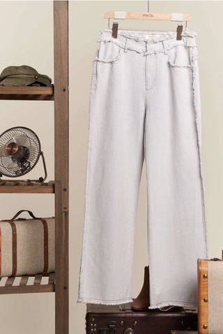 FINAL SALE-Stone Washed Straight Leg Pants