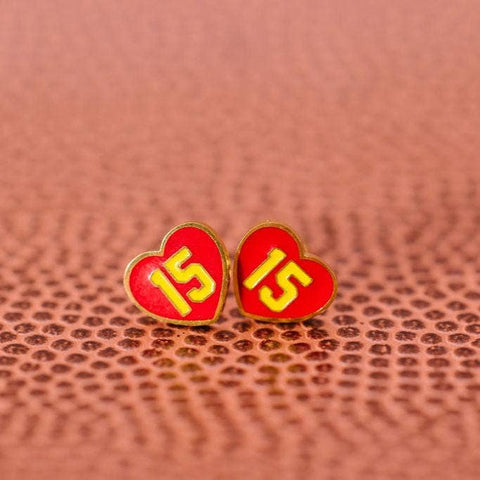 Desert Peach - #15 Heart Stud Earrings