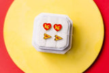 Desert Peach - Kansas City Chiefs Heart Stud Earrings