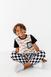 Chunky Tan Check Boys Affirmation Pocket Tee