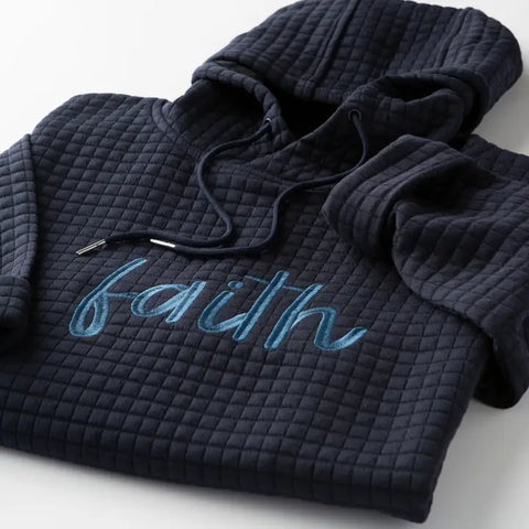 FINAL SALE-Faith Quilted Hoodie