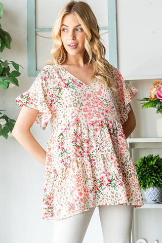 Floral Tiered Top