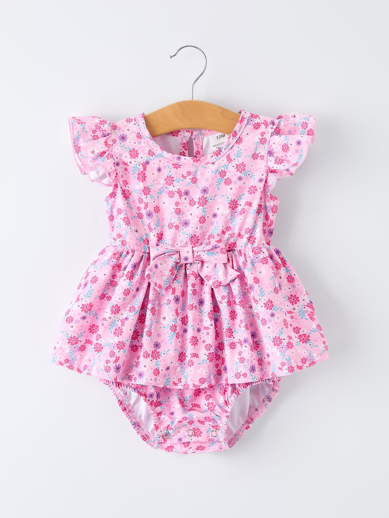 Baby Girls Romper-Spring Floral Print