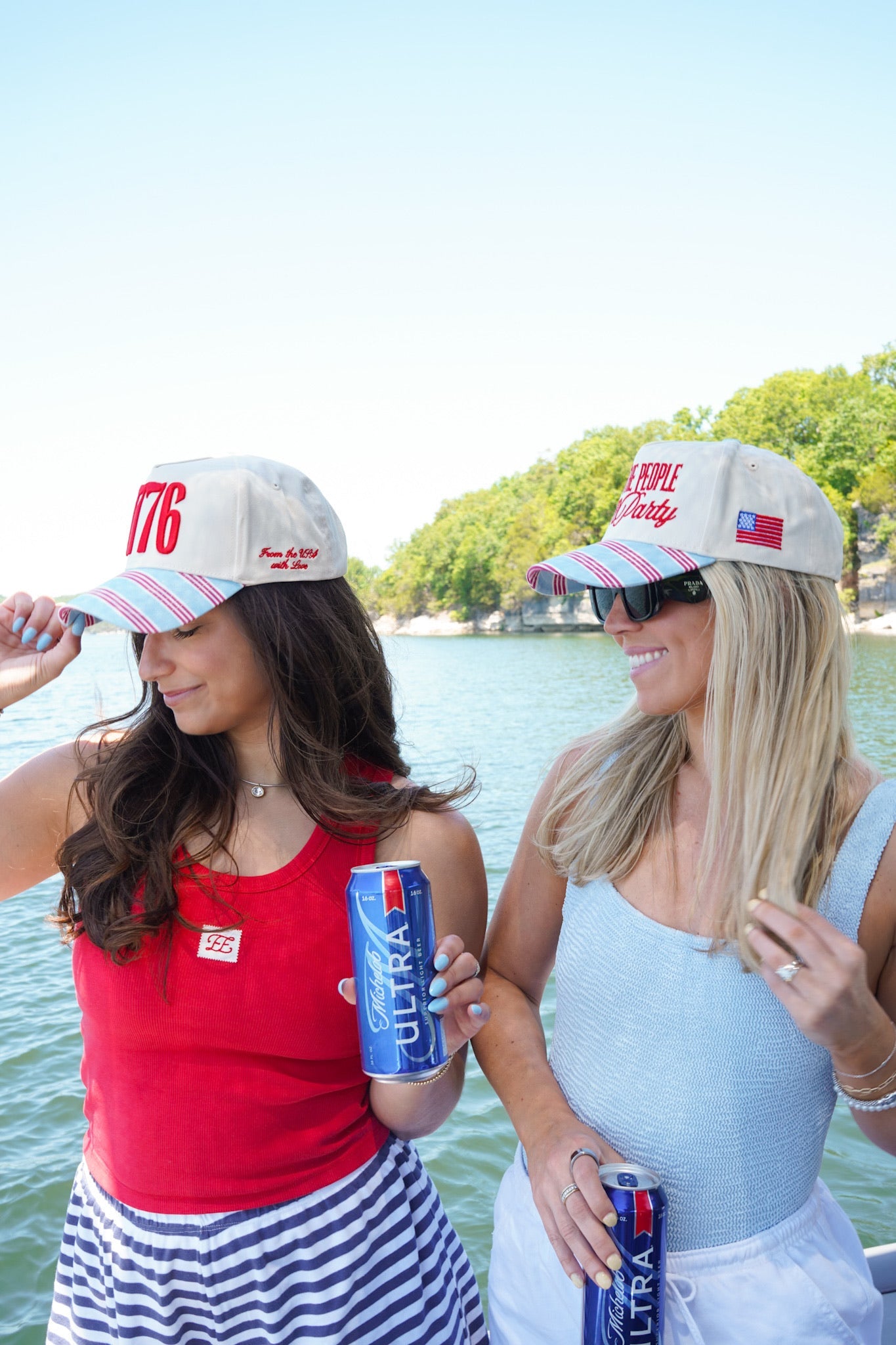 1776 Blue and Red Stripe Hat