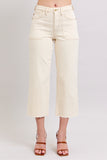 Judy Blue HW Garment Dyed Crop Wide