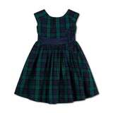Cap Sleeve Organic Party Dress with Bow Sash
