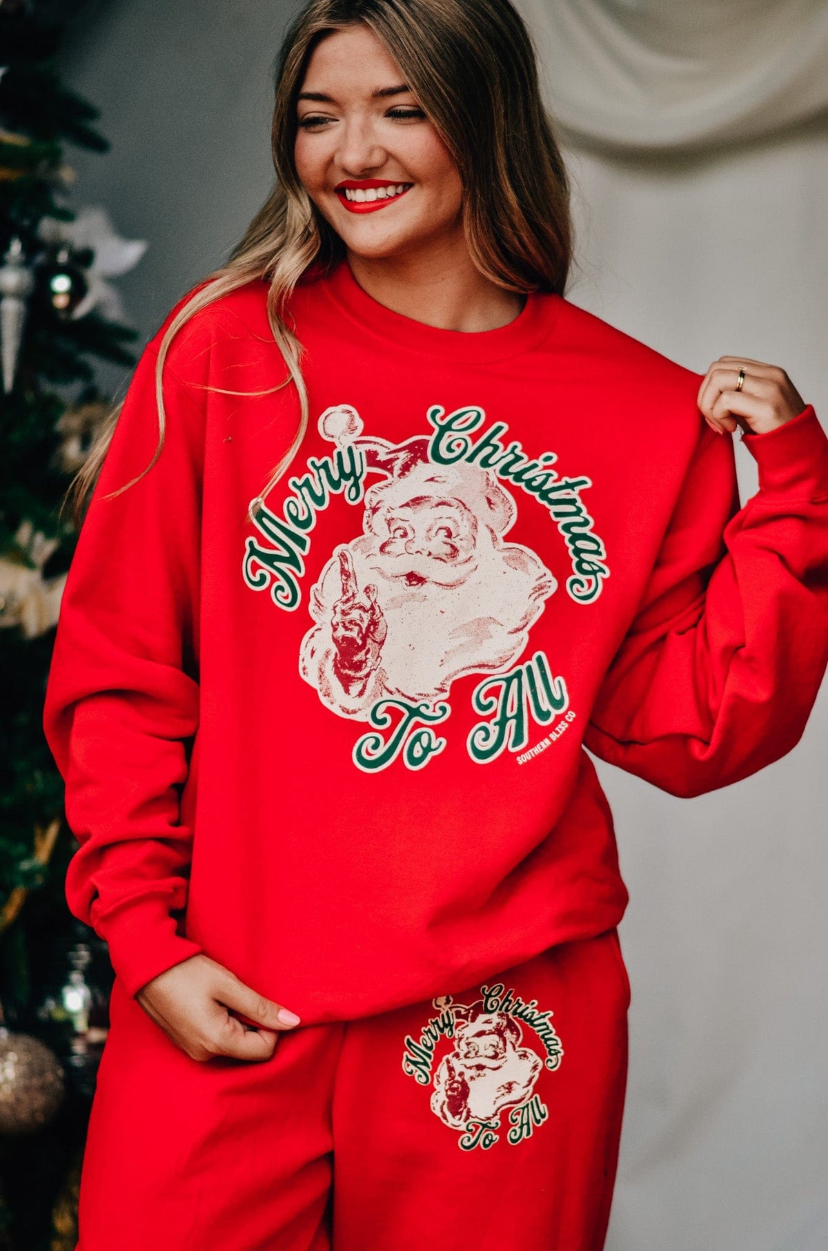 Vintage Santa Red Sweatshirt
