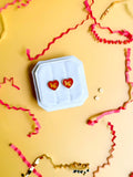 Desert Peach - Kansas City Chiefs Heart Stud Earrings
