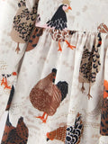 Thanksgiving Print Girls Dress