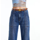 FINAL SALE - Bayeas Wide Leg Jeans with Finished Hem