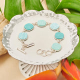 Maui Blue Reversible Coin Bracelet