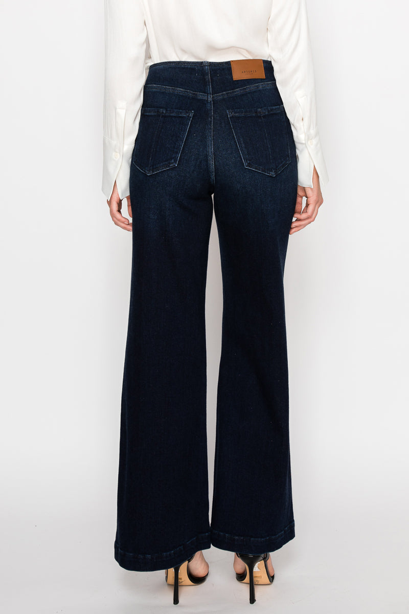 AT2084PZD ECO FRIENDLY ULTRA HIGH RISE SLIM PALAZZO SAILOR JEANS