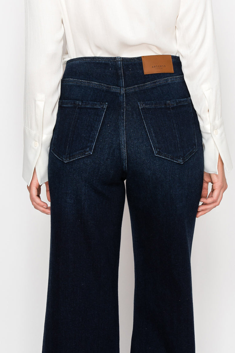 AT2084PZD ECO FRIENDLY ULTRA HIGH RISE SLIM PALAZZO SAILOR JEANS