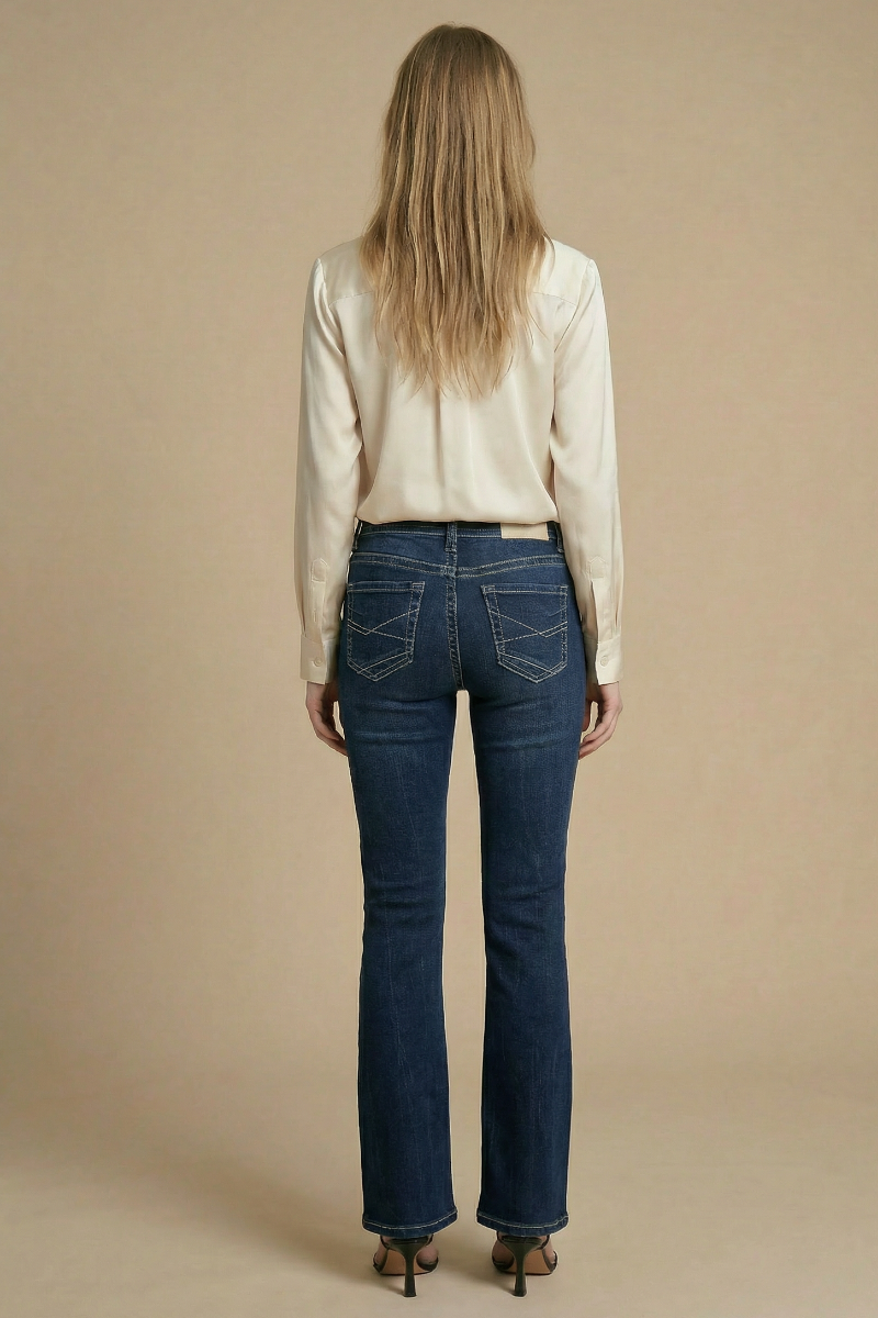 AT2106BTDT - TUMMY CONTROL HIGH RISE SLIM FLARE JEANS  *Signature*