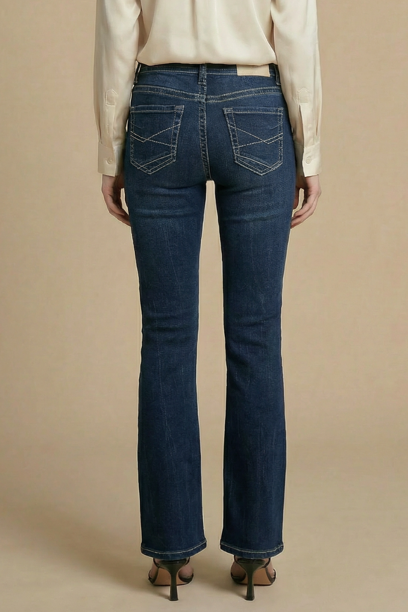 AT2106BTDT - TUMMY CONTROL HIGH RISE SLIM FLARE JEANS  *Signature*