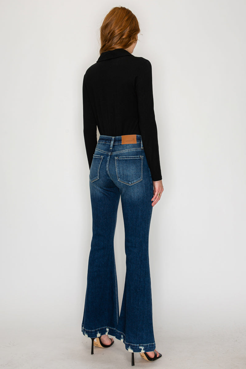 Mia Mid Rise Super Flare Jeans