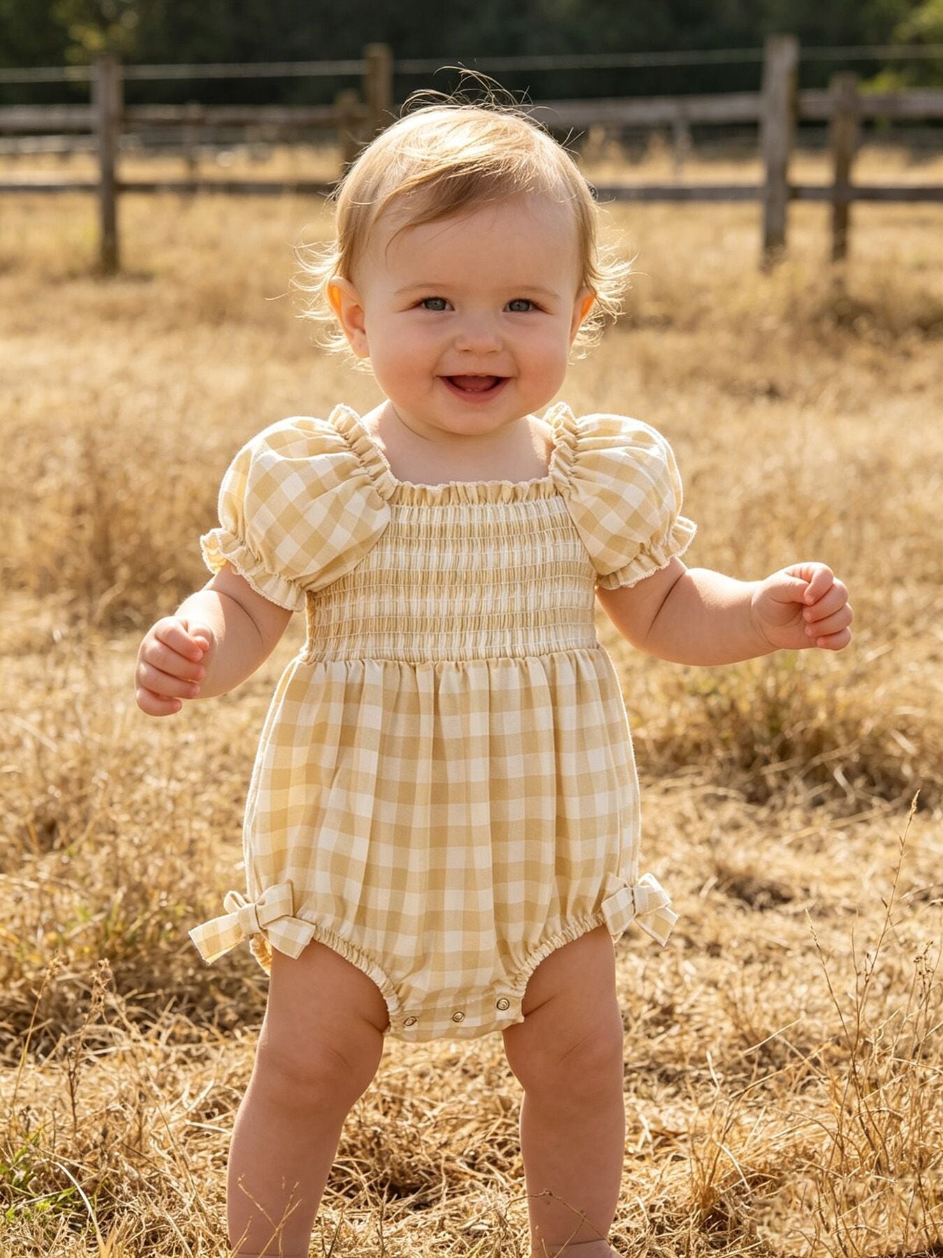 Plaid Girl Romper