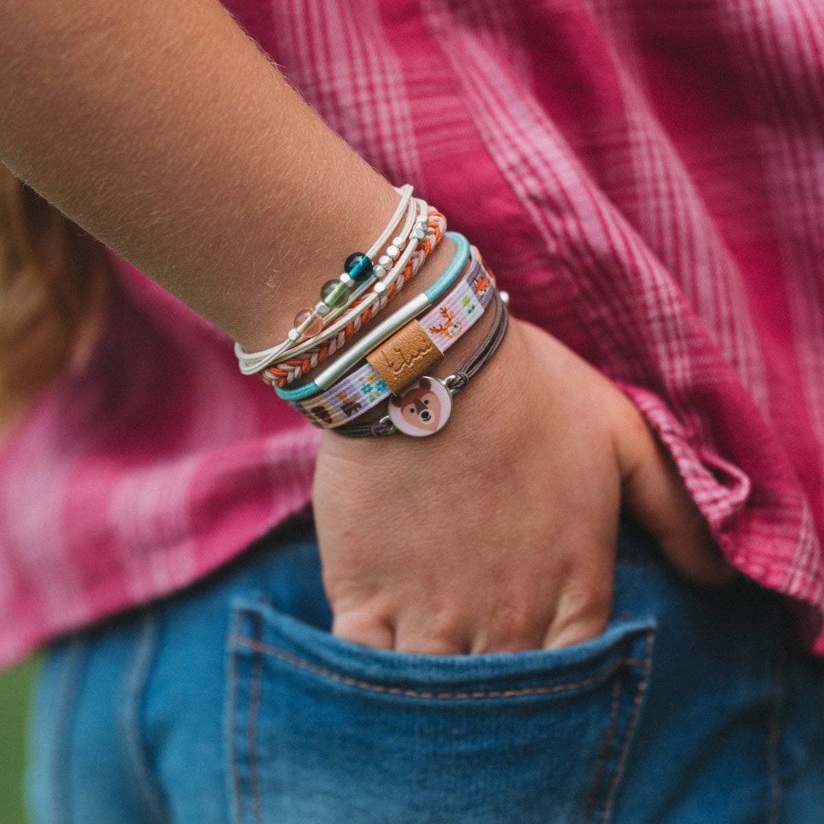 K'lani hair tie bracelets - "Adventure" Animal Themed Hair Tie Bracelets