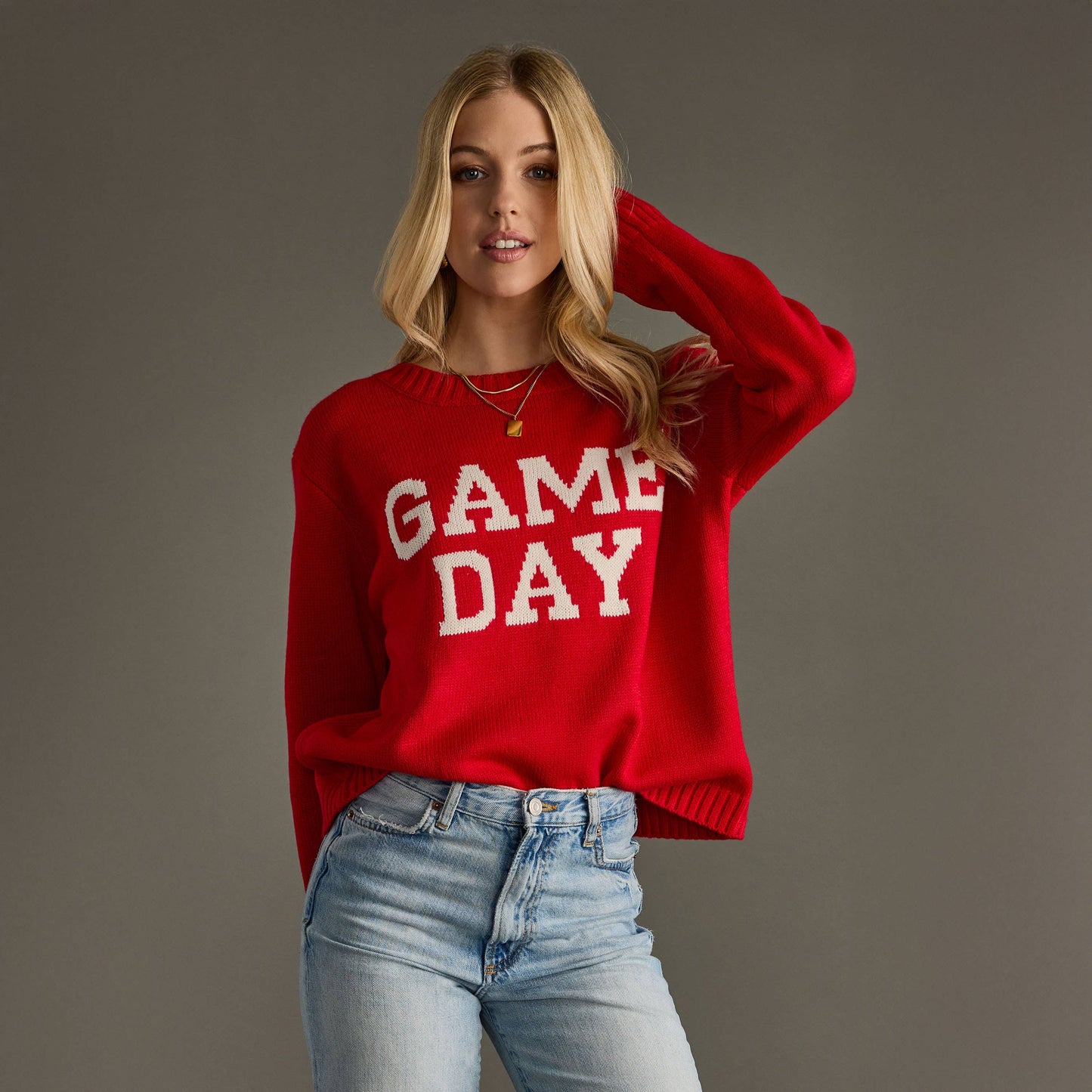 Red Game Day Sweater