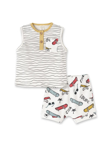 Baby Boy's Good Vibes Bamboo Set
