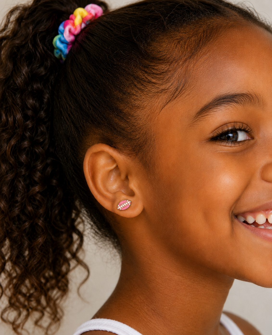 JaxKelly - Football Enamel Flat Back Kids Earrings