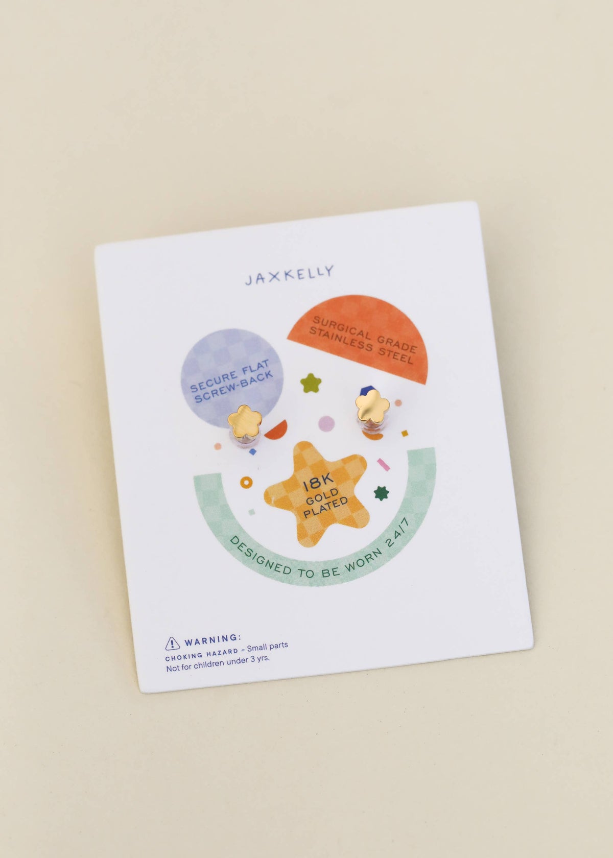JaxKelly - Cupcake Enamel Flat Back Kids Earrings