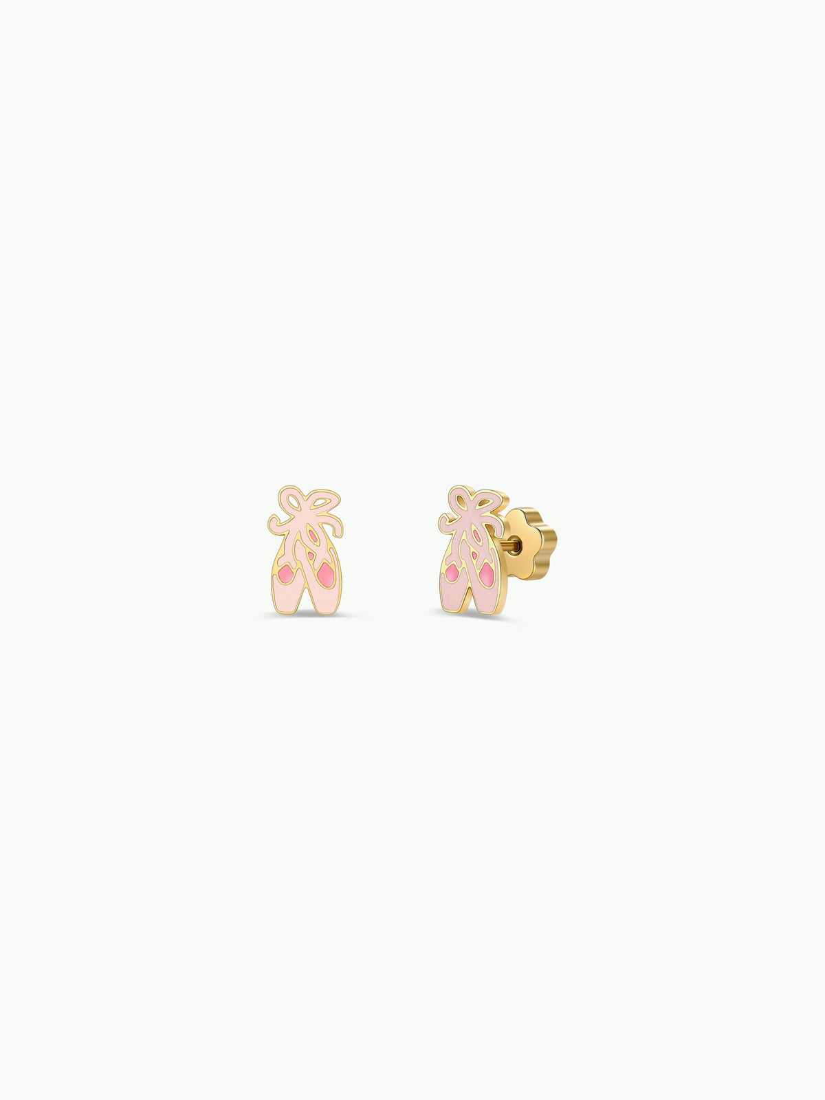 JaxKelly - Ballet Slippers Enamel Flat Back Kids Earrings