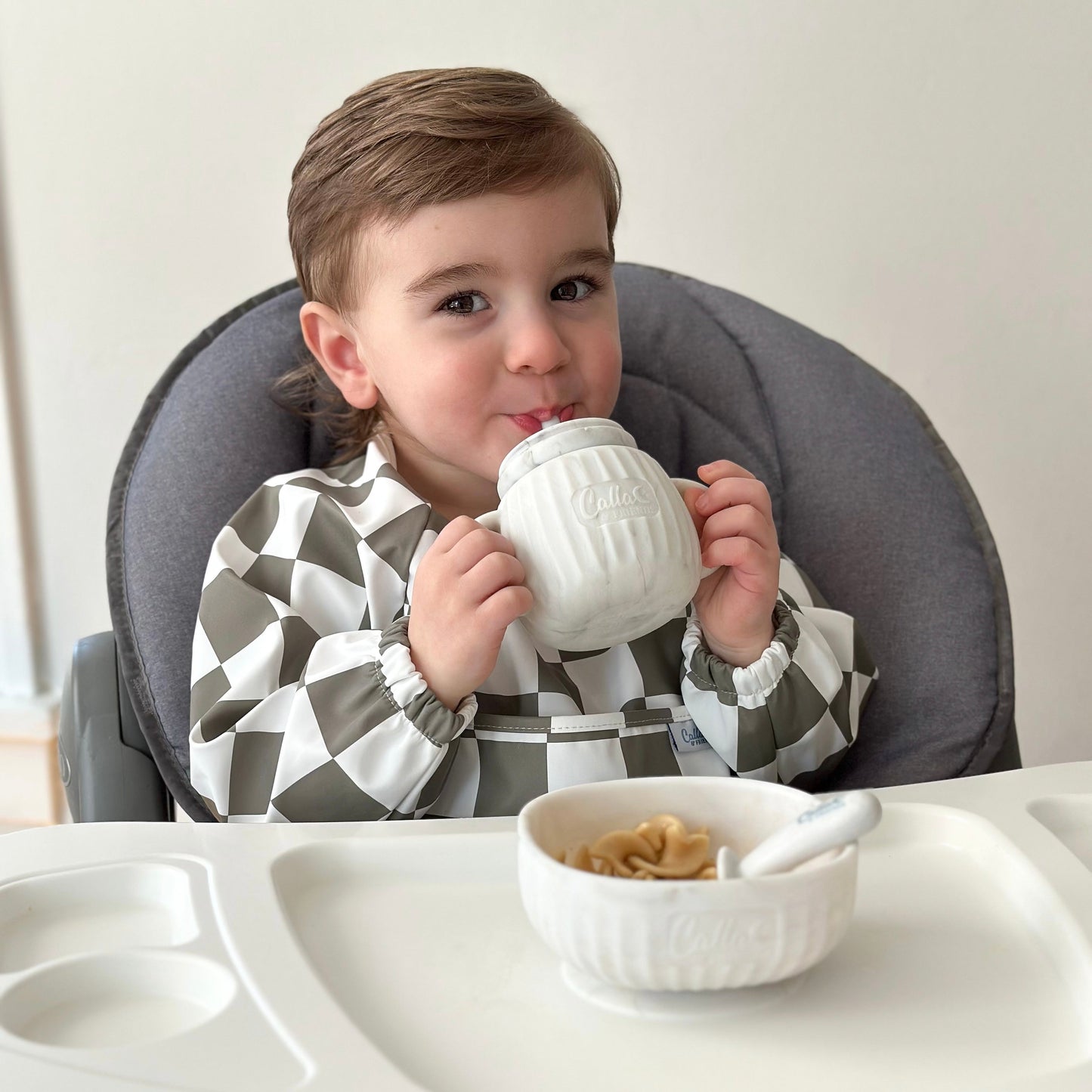 The Grayson Long Sleeve Bib - Checkered