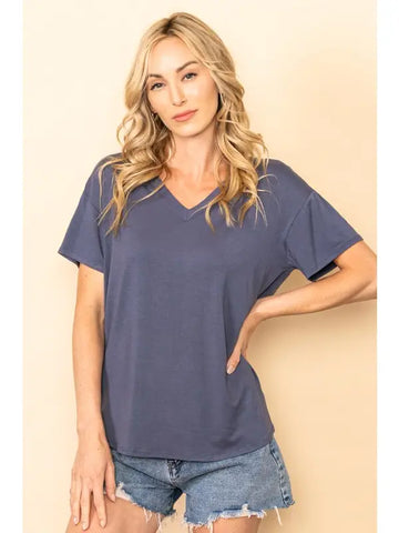 V-Neck Soft Touched Tee
