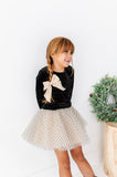 Black Velvet | Bow Back Long Sleeve Top