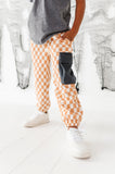 Taupe Check | CARGO JOGGERS