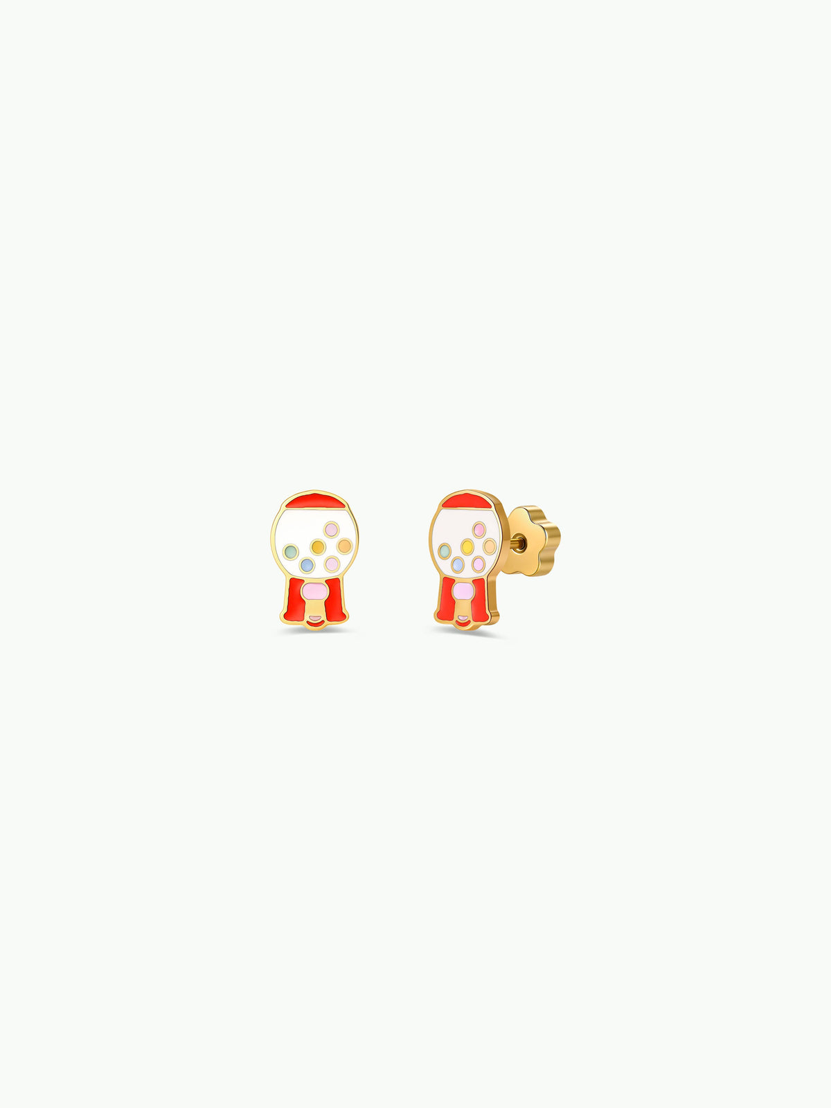 JaxKelly - Gumball Enamel Flat Back Kids Earrings