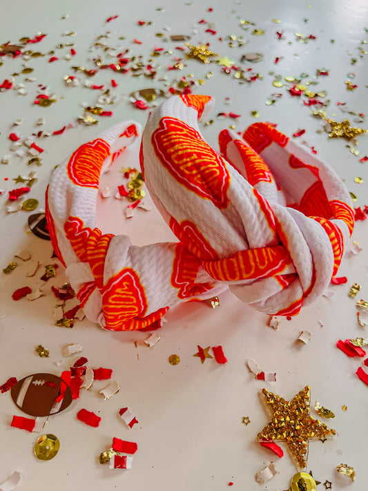 White Kingdom Knotted Headband for Girls and women