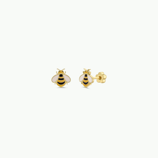 JaxKelly - Bumble Bee Enamel Flat Back Kids Earrings