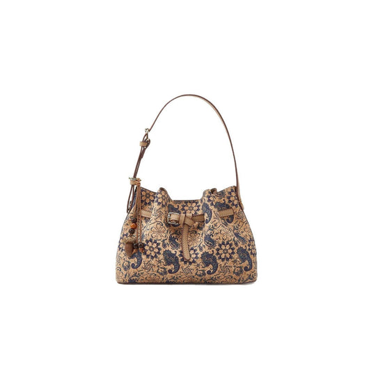 Golden Hour Boutique - Vintage Cork Print Sling Bag Stylish Bucket Bag for Daily Use