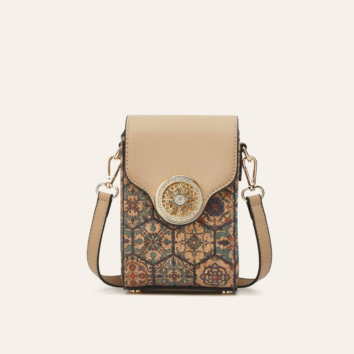 Golden Hour Boutique - Ethnic Style Cork Phone Crossbody Bag