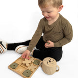 Silicone & Beechwood Tic Tac Toe